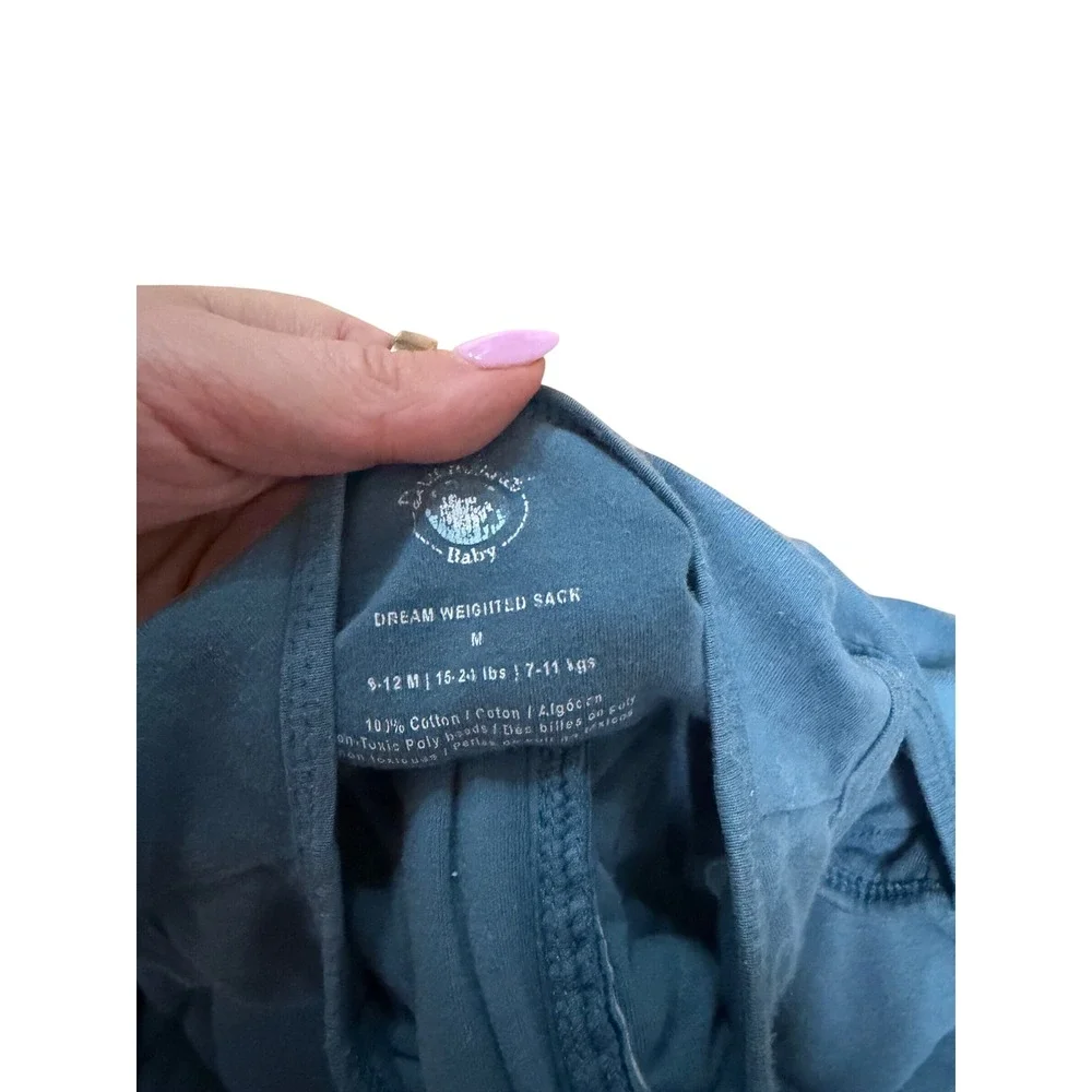 Dreamland Baby Dream Weighted Sack Blue Quilted Sleep Sack Medium 6-12M 15-24lbs